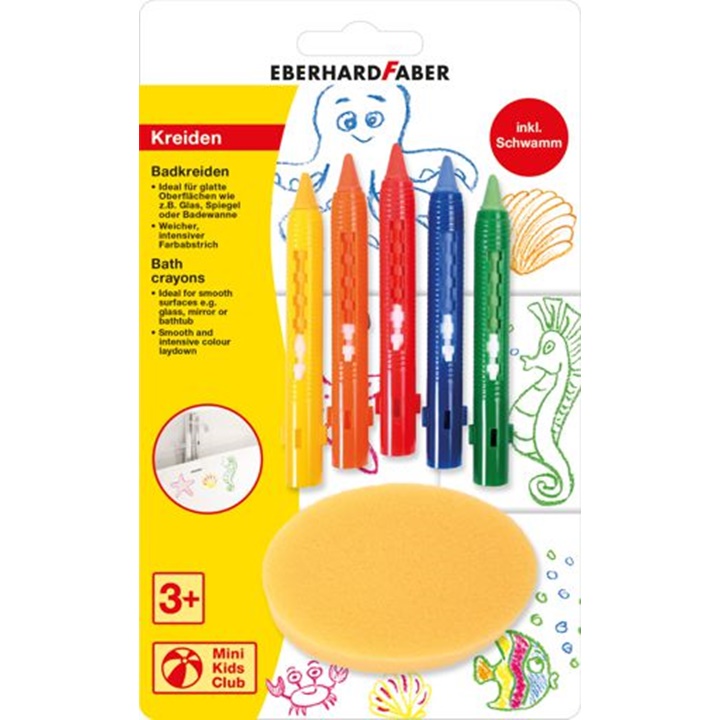 Creioane de colorat pentru baie 5 buc